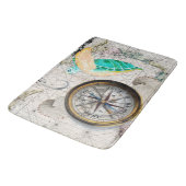 Tapis De Bain Carte des tortues de mer Beige (Angle)