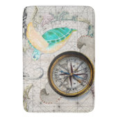Tapis De Bain Carte des tortues de mer Beige (devant Vertical)
