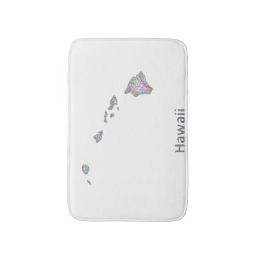 Tapis De Bain Carte d'Hawaï (Devant (Vertical))