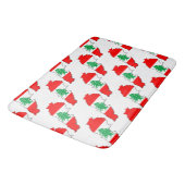 Tapis De Bain Carte du Liban avec drapeau (Angle)