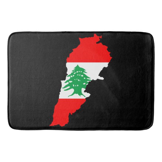 Tapis De Bain Carte du Liban avec drapeau (Devant)