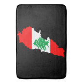 Tapis De Bain Carte du Liban avec drapeau (devant Vertical)