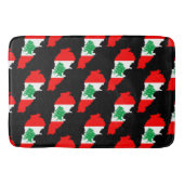 Tapis De Bain Carte du Liban avec drapeau (Devant)
