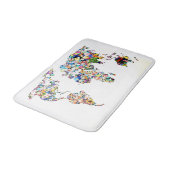Tapis De Bain Carte du monde (Angle)