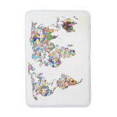 Tapis De Bain Carte du monde (Devant (Vertical))