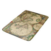 Tapis De Bain Carte du monde vintage (Angle)