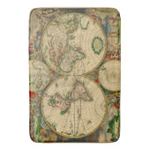 Tapis De Bain Carte du monde vintage (devant Vertical)
