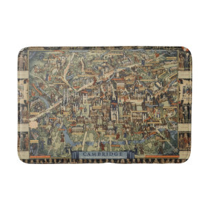Tapis De Bain Carte imagée de Cambridge, Angleterre