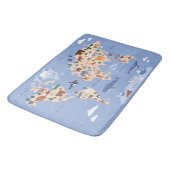 Tapis De Bain Carte Kids World mignonne Whimsical Modern (Angle)