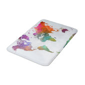 Tapis De Bain Carte Mondiale De L'Aquarelle (Angle)