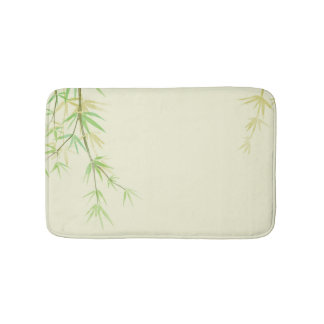 Tapis De Bain Carte peinte d'aquarelle avec stylisé sauvage