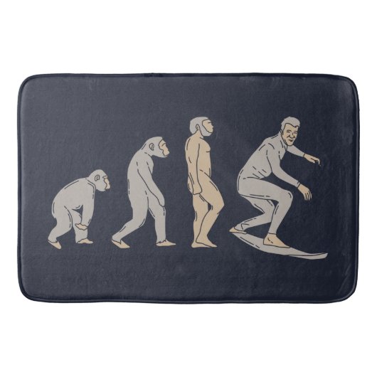 Tapis De Bain Carte Surf Surfing Evolution (Devant)