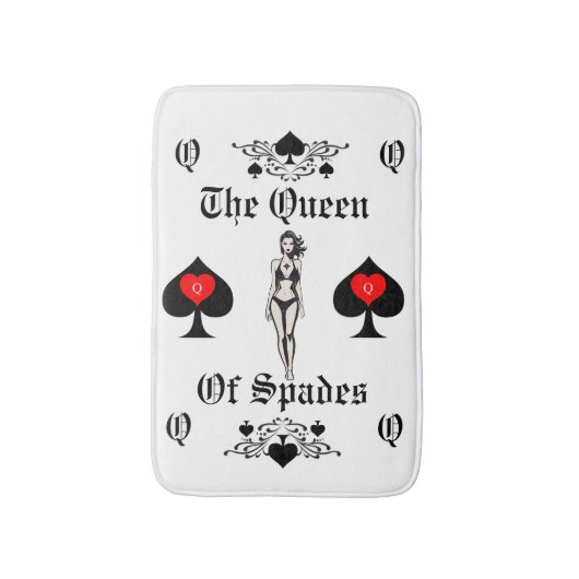Tapis De Bain Carte Tarot Queen of Spades Thunder_Cove (Devant (Vertical))