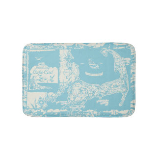 Tapis De Bain Carte vintage de Cape Cod