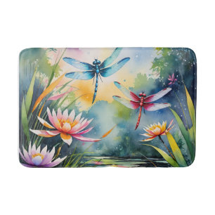 Tapis De Bain Cartes Lili Pond Dragonfly