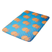Tapis De Bain Cartoon mignon bébé poulpe bleu océan (Angle)