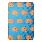 Tapis De Bain Cartoon mignon bébé poulpe bleu océan (devant Vertical)
