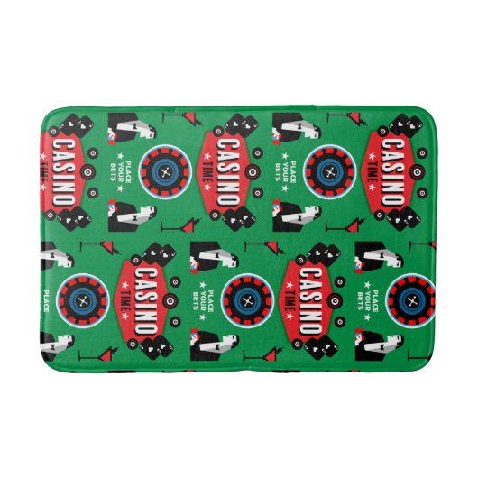 Tapis De Bain Casino Gambling Poker Roulette (Devant)