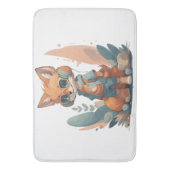 Tapis De Bain Casque audio renard bébé drôle (devant Vertical)