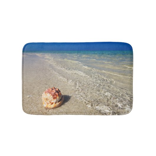 Tapis De Bain Casque Shell dans Lagoon| tropical Cassis Rufa (Devant)