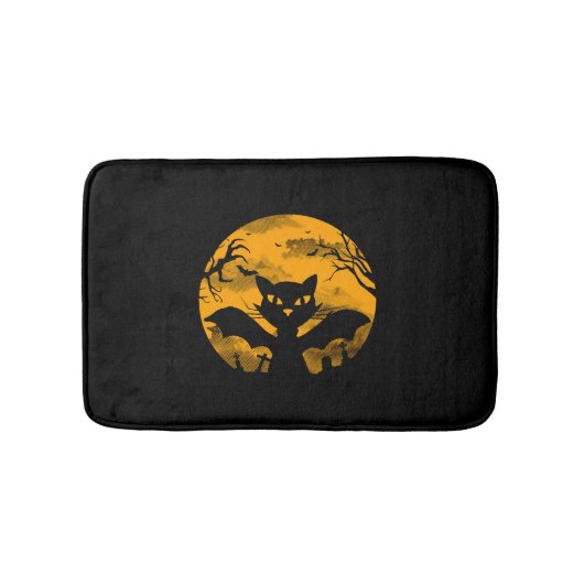 Tapis De Bain Cat Halloween (Devant)