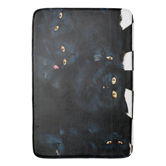 Tapis De Bain Cat noir (devant Vertical)