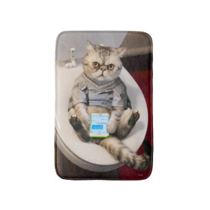 Tapis De Bain Cat on Toilet