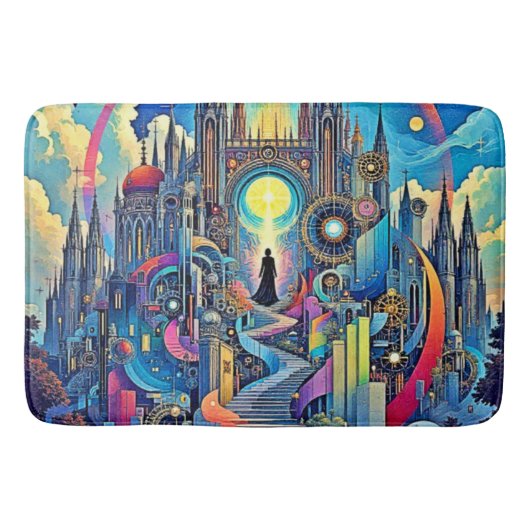 Tapis De Bain Cathédrale Céleste, paysage (Devant)