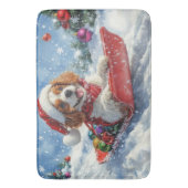 Tapis De Bain Cavalier King Charles Spaniel Chien Sledge Noël (devant Vertical)