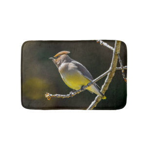 Tapis De Bain Cèdre cire Songbird Photo originale Oiseau sauvage