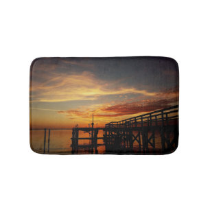 Tapis De Bain Cèdre Clé Coucher de soleil Ruche de bain