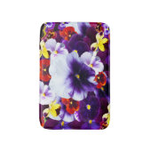 Tapis De Bain Célébration De Pansies Multinolores, (Devant (Vertical))