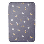 Tapis De Bain Céleste Rocket Moon Stars Planet Motif (devant Vertical)