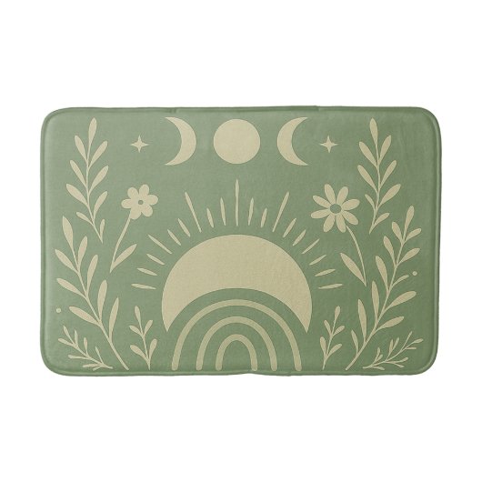 Tapis de bain céleste vert sauge (Devant)