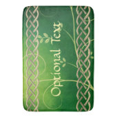 Tapis De Bain Céltic Green Knots & Feuilles (devant Vertical)