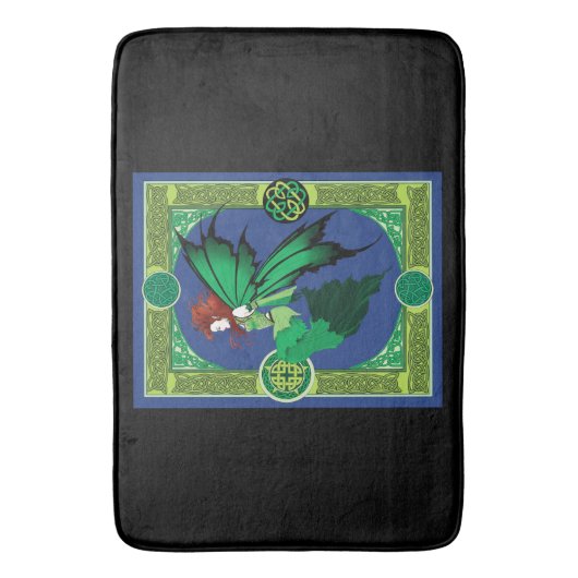Tapis De Bain Celtic Knot Work Green Fairy (devant Vertical)