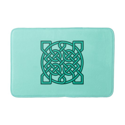 Tapis De Bain Céltic Sailor's Knot, Turquoise, Aqua et Turquoise (Devant)