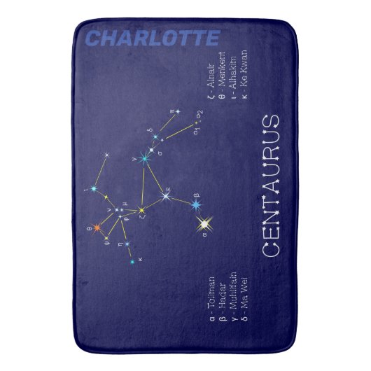 Tapis De Bain Centaurus de constellation de l'hémisphère Sud (devant Vertical)