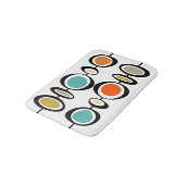 Tapis De Bain Cercles Abstraits audacieux Mi-Siècle Moderne Rétr (Angle)