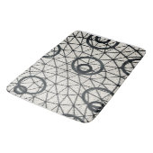 Tapis De Bain Cercles Abstraits noirs et blancs (Angle)