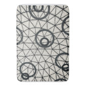Tapis De Bain Cercles Abstraits noirs et blancs (devant Vertical)