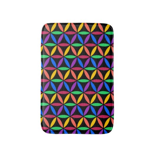 Tapis De Bain Cercles arc-en-ciel (Devant (Vertical))