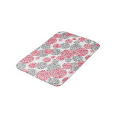 Tapis De Bain Cercles avec imprimé léopard gris et rouge (Angle)