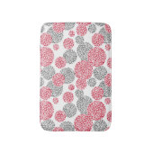 Tapis De Bain Cercles avec imprimé léopard gris et rouge (Devant (Vertical))