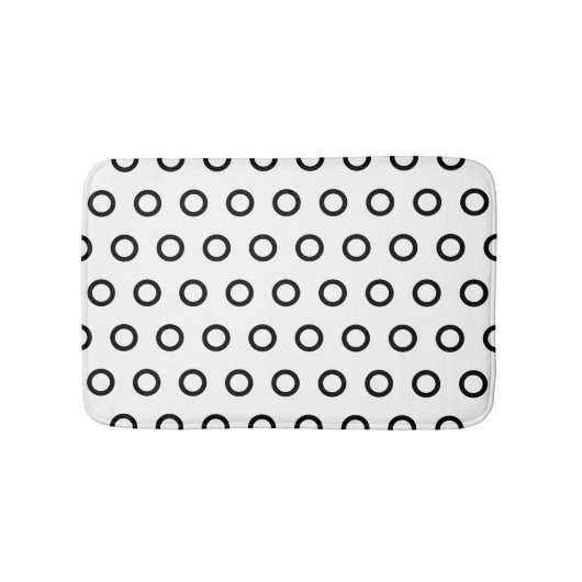 Tapis De Bain Cercles blancs et noirs (Devant)