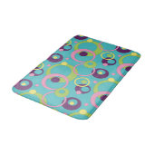 Tapis de bain Cercles bleus funky (Angle)