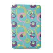 Tapis de bain Cercles bleus funky (Devant (Vertical))