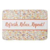 Tapis De Bain Cercles d'automne modernes du milieu du siècle (Devant)