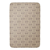 Tapis De Bain Cercles de spirale abstraits sur fond beige (devant Vertical)