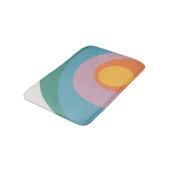 Tapis De Bain Cercles de style rétro multicolore (Angle)